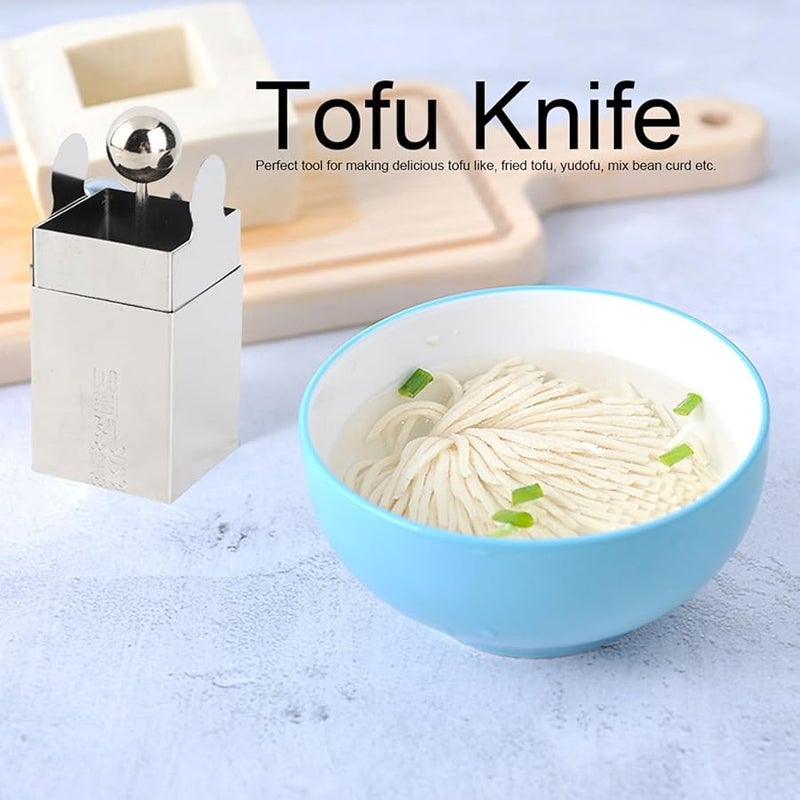 Stainless Steel Tofu Knife Cutter Shredding Press Mold For Fried Tofu Yudofu - Image 2